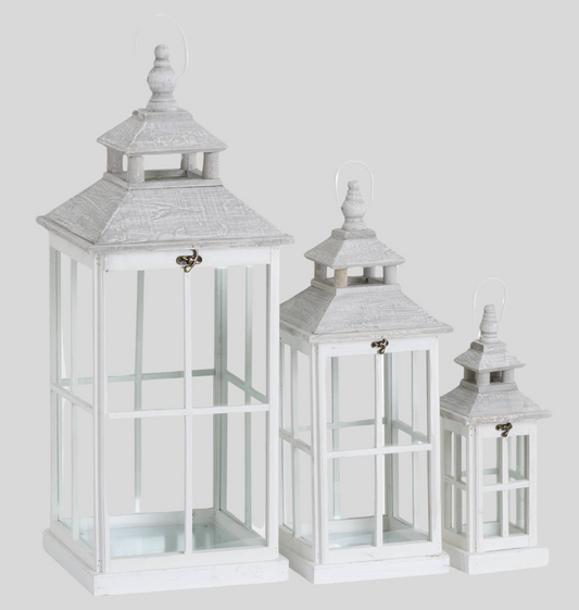 White Window Style Lanterns