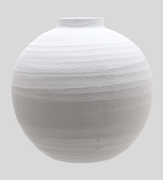 Santorini Large Matt White Ceramic Vase