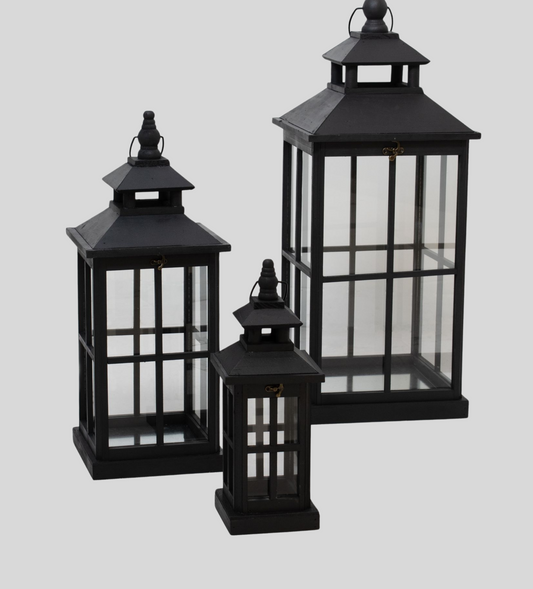 Black Window Style Lanterns