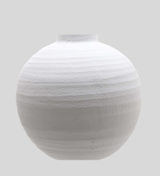 Santorini Small Matt White Ceramic Vase